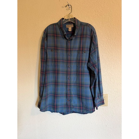 Duluth Trading Co Other - Duluth Trading Co Mens XL Blue Red Plaid Cotton Long Sleeve Button Down Shirt